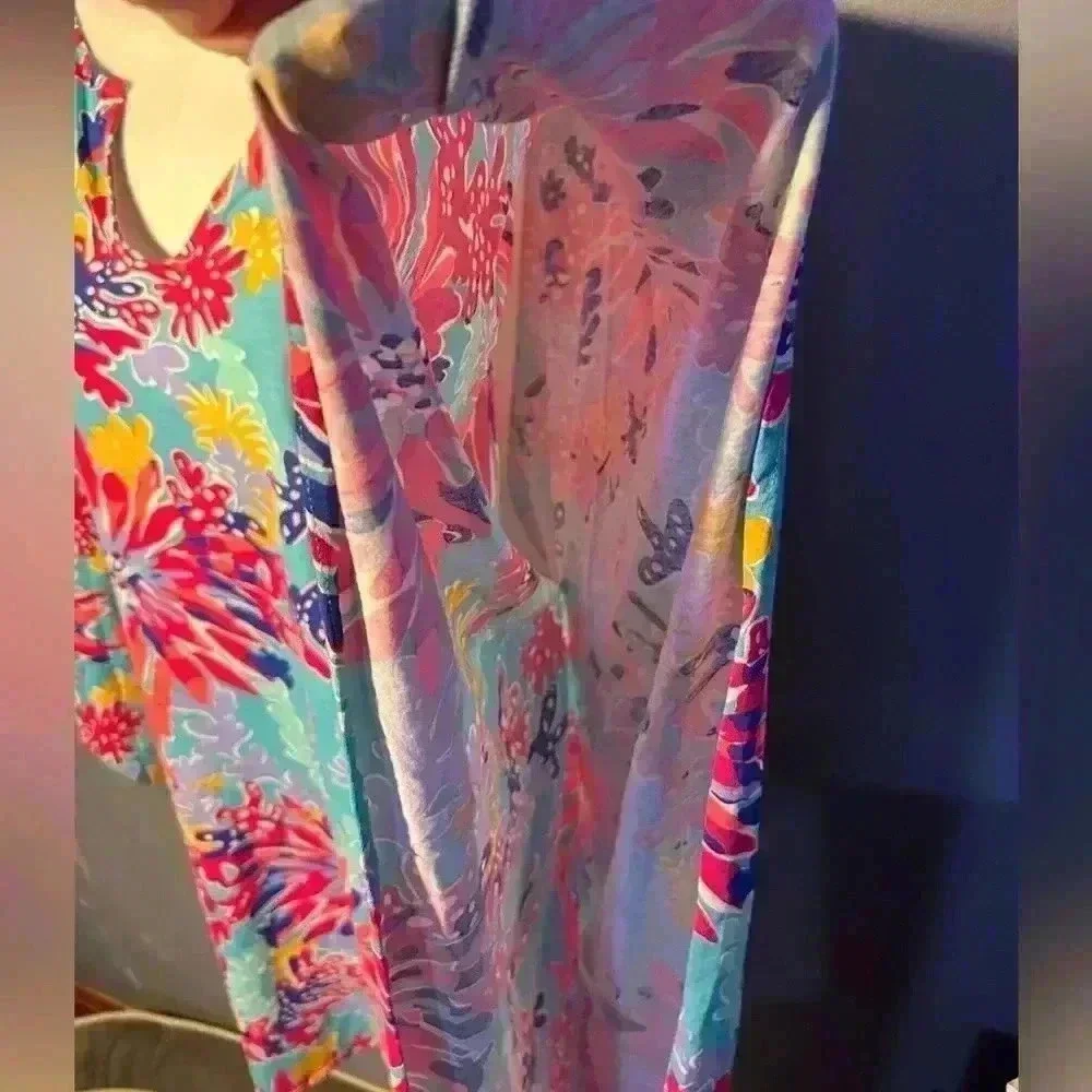 Women’s Lilly Pulitzer Stefani Dress Sippin and Trippin/ Cover Up,‎ size Small - Picture 3 of 5